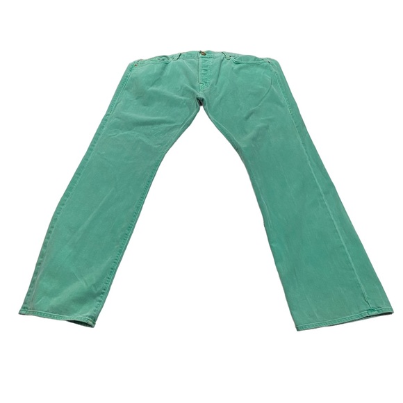 True Religion Buddha USA Men Green Jeans Sz 42 x34 Button Fly Denim 100% Cotton - Picture 2 of 16